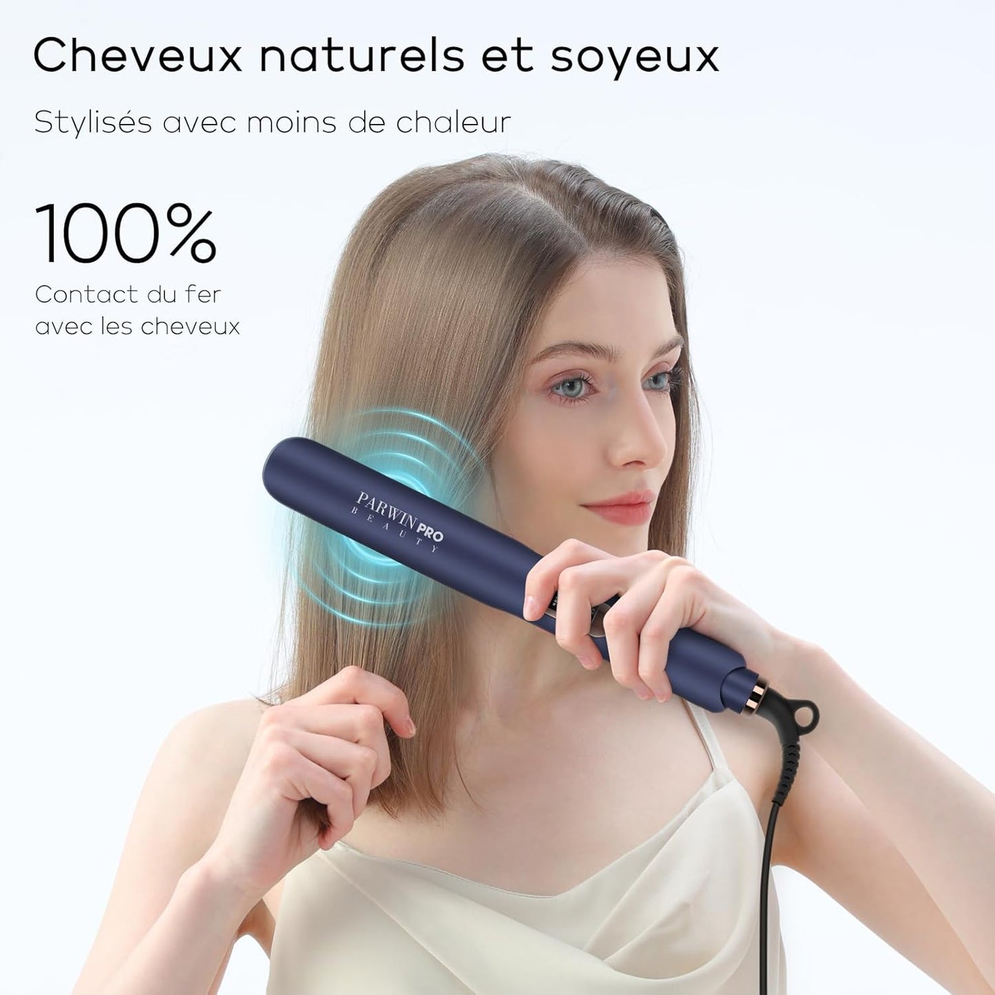 32 MM Lisseur Cheveux, 2 En 1 Lisseur Boucleur Cheveux, Fer À Lisser Avec Revêtement En Nano Titane, Plaque Chauffante Glissante, Lisseur De Voyage, Avec Écran LCD, 130℃-230℃