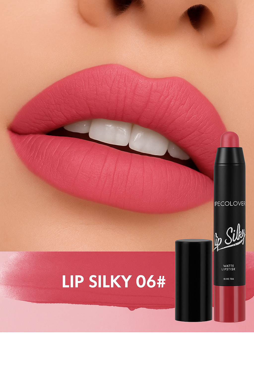 Crayon à Lèvres Mat Waterproof – Couleur Intense & Longue Tenue