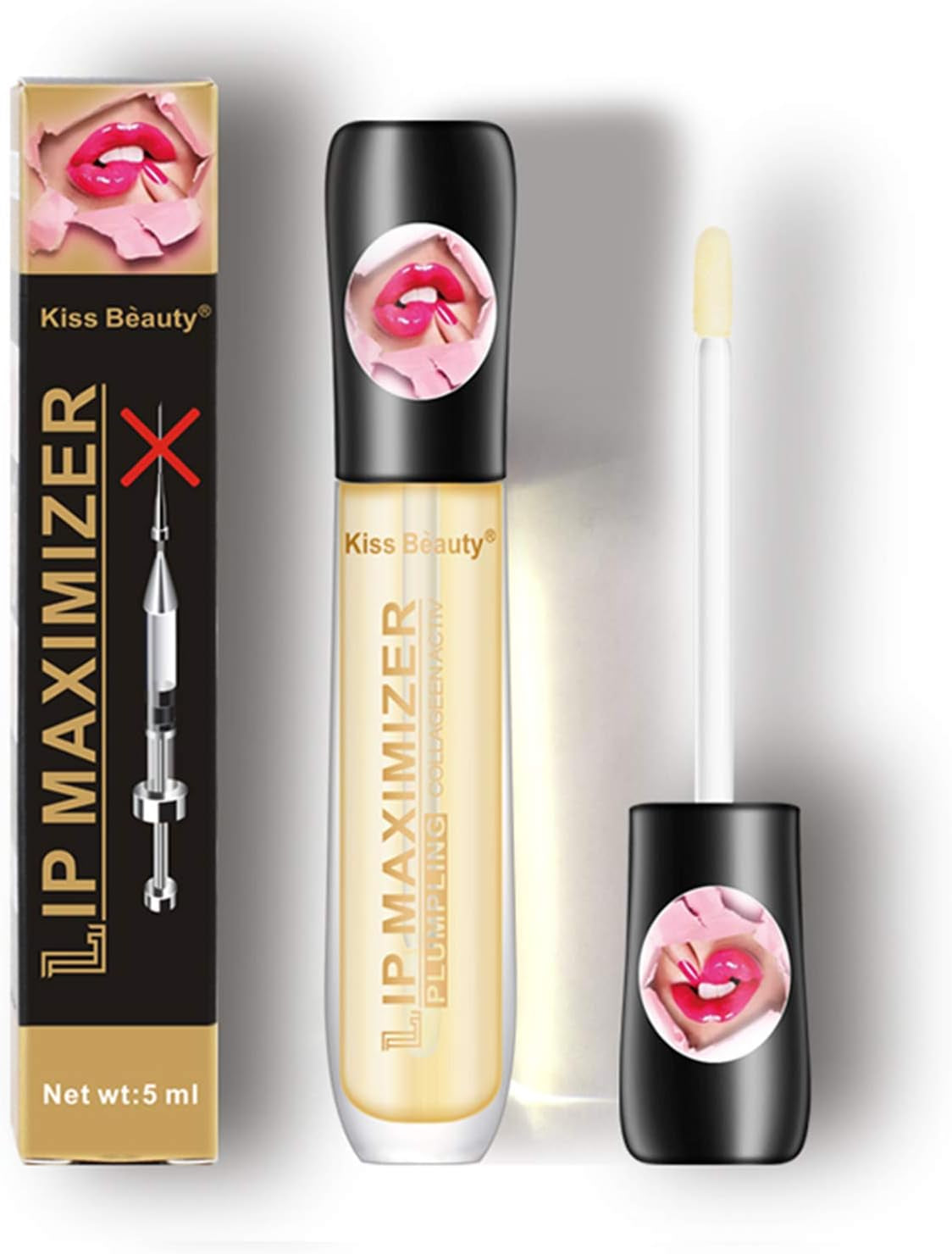 Gl-Turelifes Lip Plumper Lip Gloss, Lip Maximizer Balm Plumper Lip Extreme Volume, Heathly Enhancer Hydrated Lips, Hydrate, Élimine La Sécheresse Rides Améliore La Brillance Rebondie