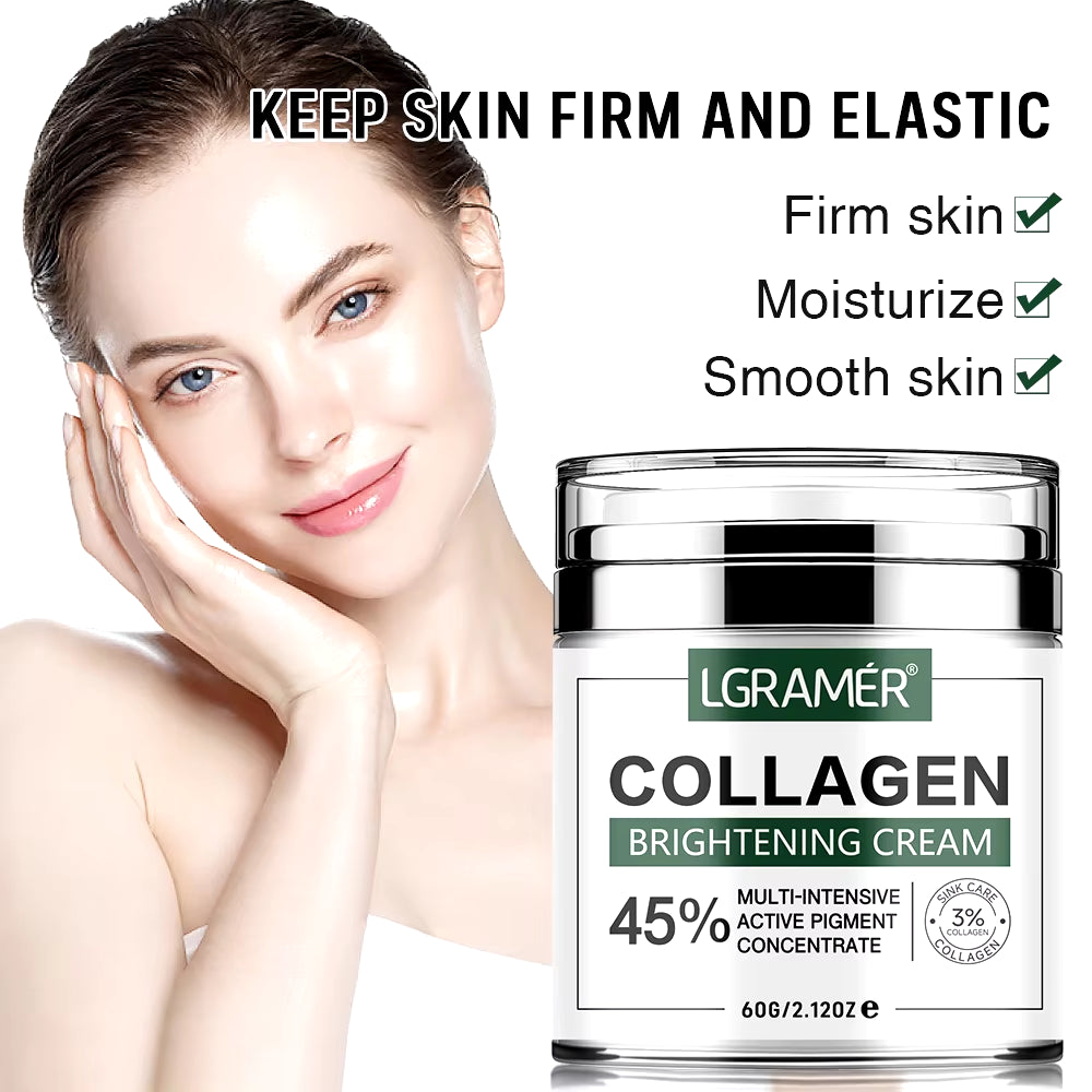 LGRAMER Collagen Moisturizing Cream Protects the Skin'S Moisturizing Barrier Smooths Wrinkles and Enhances Skin Texture 60G