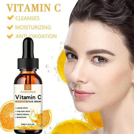 Sérum Visage Vitamine C & Acide Hyaluronique – Anti-taches, Hydratant & Anti-âge