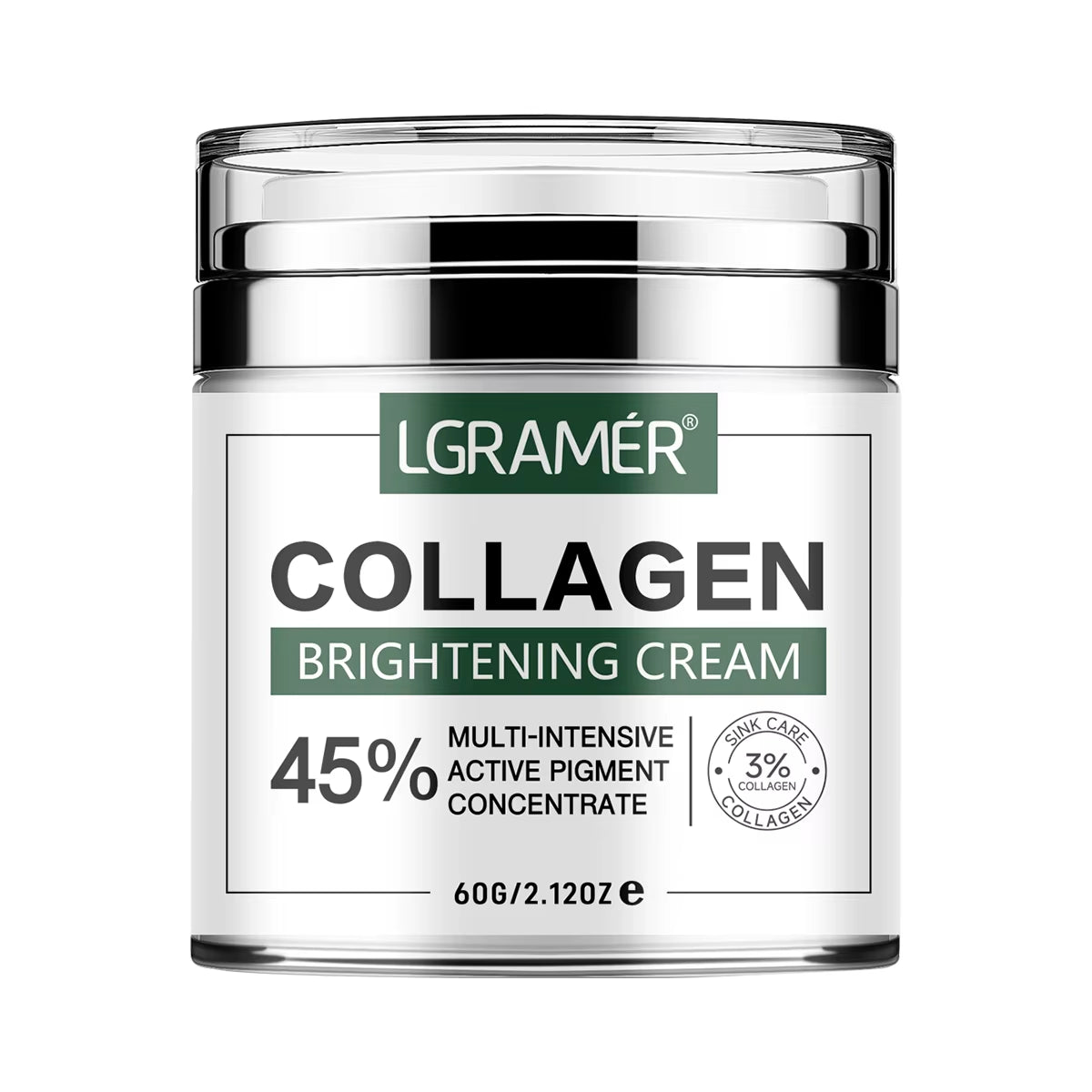 LGRAMER Collagen Moisturizing Cream Protects the Skin'S Moisturizing Barrier Smooths Wrinkles and Enhances Skin Texture 60G