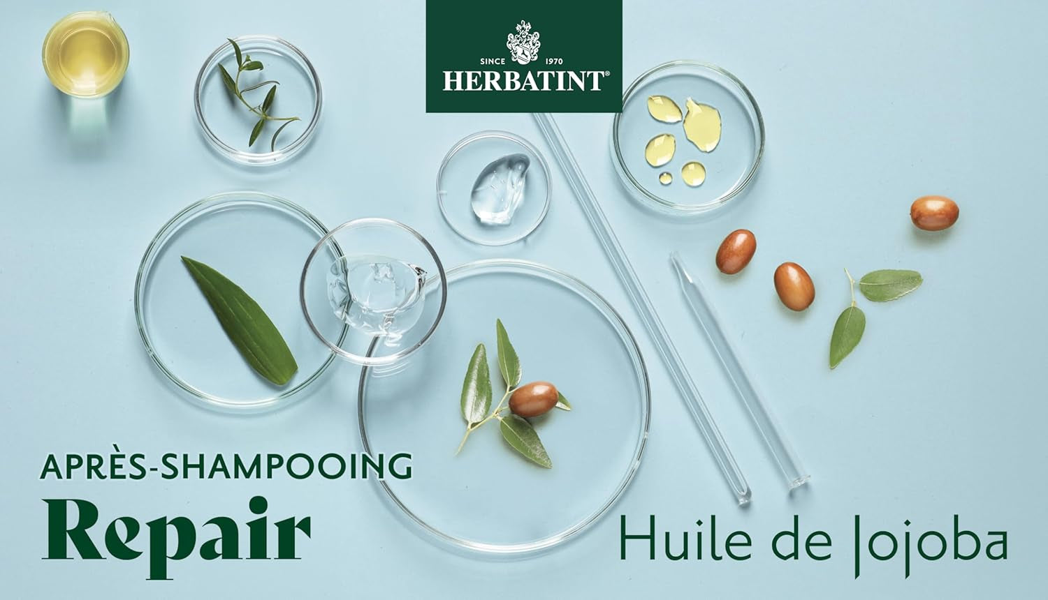 Herbatint Repair Conditioner, Baume Réparateur Bio - 200 Ml | Nourrit Et Répare Les Cheveux Stressés, Secs Et Abîmés | 99% Ingrédients Naturels, Avec Extraits De Moringa, Olivier, Jojoba Et Aloe Vera