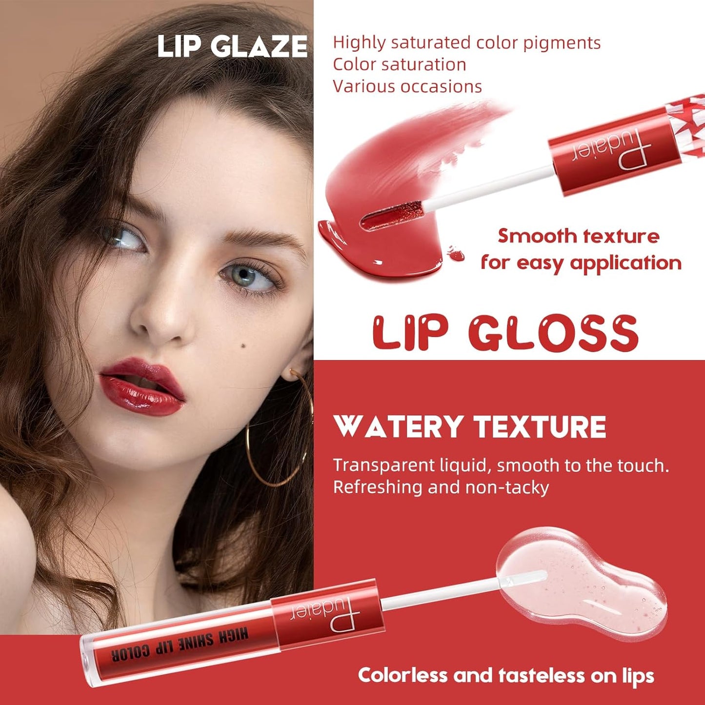 Gloss Repulpant Levres Set, 3 Pièces Lip Gloss Et Gloss Essence, Gloss À Lèvres Effet Repulpant & Hydratant, Lip Oil Brillant Longue Durée Et Pas Facile À Décolorer