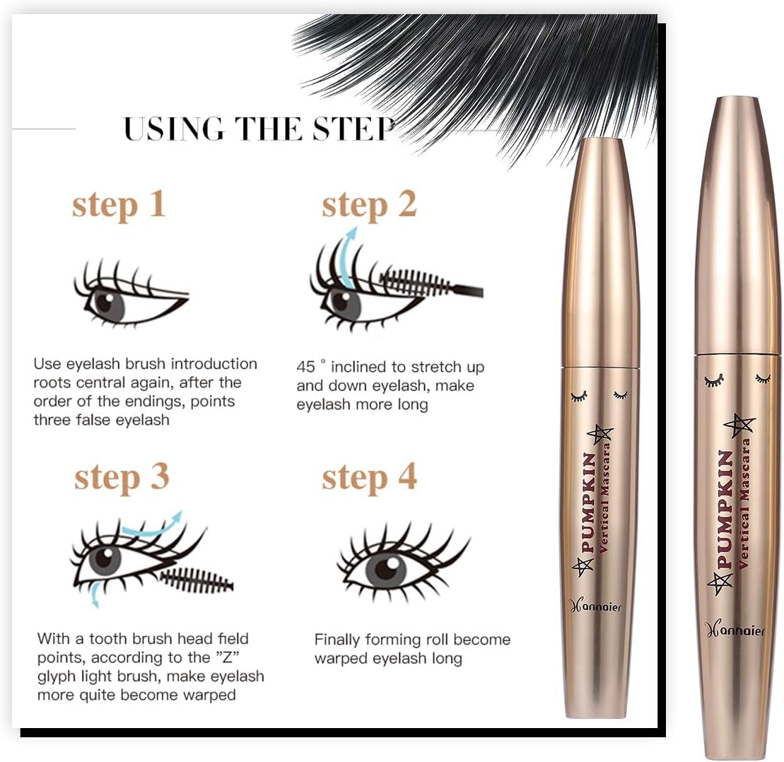 4D Silk Fiber Eyelash Mascara, 4D Mascara Fiber Eyelash Mascara, 4D Fibre Soie Mascara, Fiber De Soie Cils Noir Mascara, Extension Fibre Extrêmement Long Mascara Lavable À L'Eau Chaude