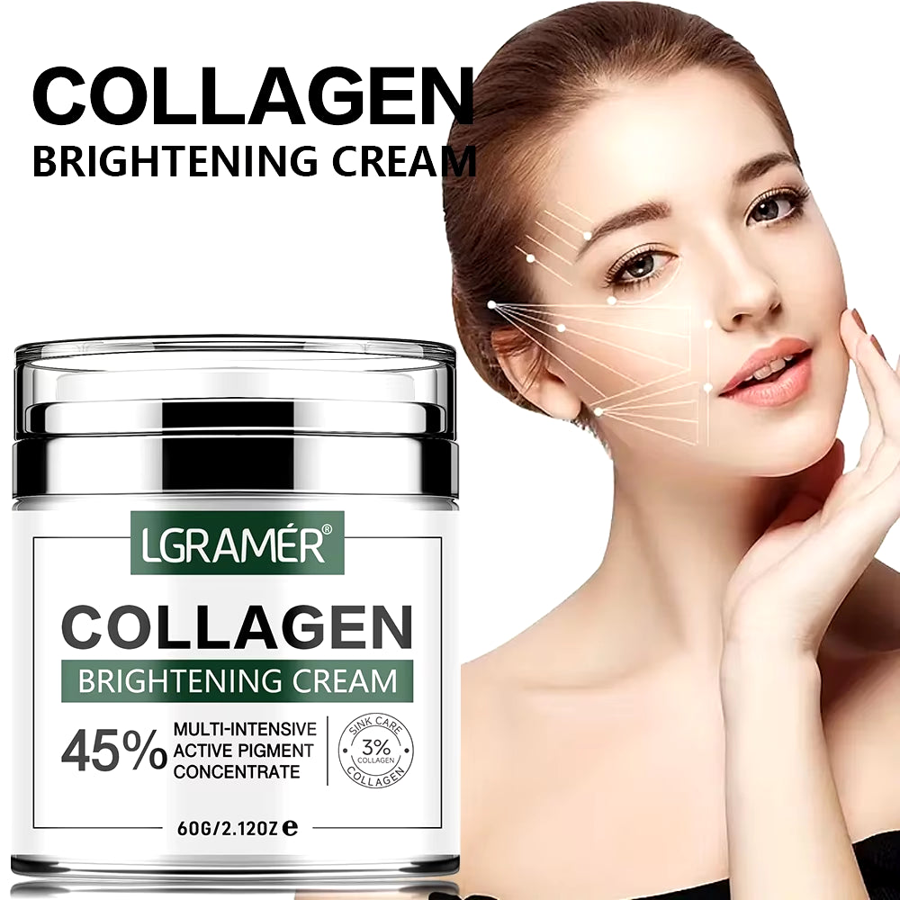 LGRAMER Collagen Moisturizing Cream Protects the Skin'S Moisturizing Barrier Smooths Wrinkles and Enhances Skin Texture 60G