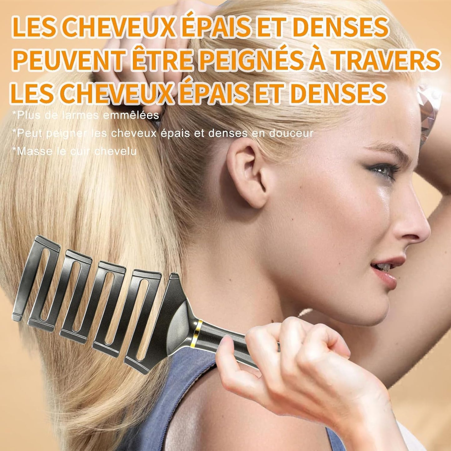 Brosse Cheveux Démélant, Professionnelle Incurvée Ventilée Pour Coiffeur Outils De Coiffure Brosses De Massage Démêlantes À Séchage Rapide