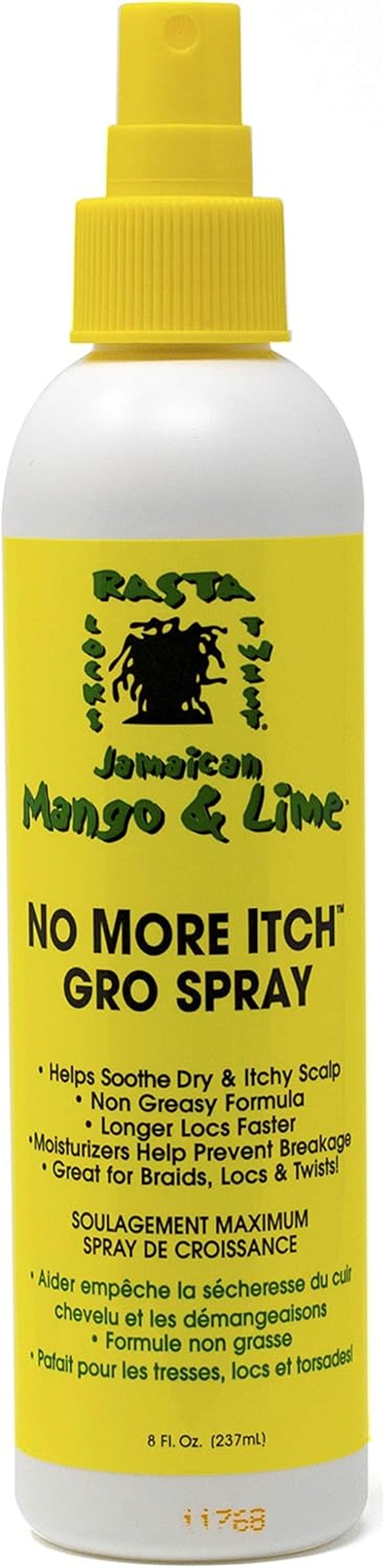 Jamacican Mango & Lime No More Itch Grow Spray 8Oz Avec Tingle Shampoo 8Oz & Locking Creme Wax 6Oz