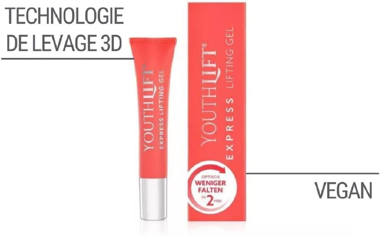 YOUTHLIFT Express Lifting Tube De Gel Anti-Âge Pour Le Visage Effet Immédiat Contre Les Rides Cosmétique Végétalien Sans Silicone 7 Ml