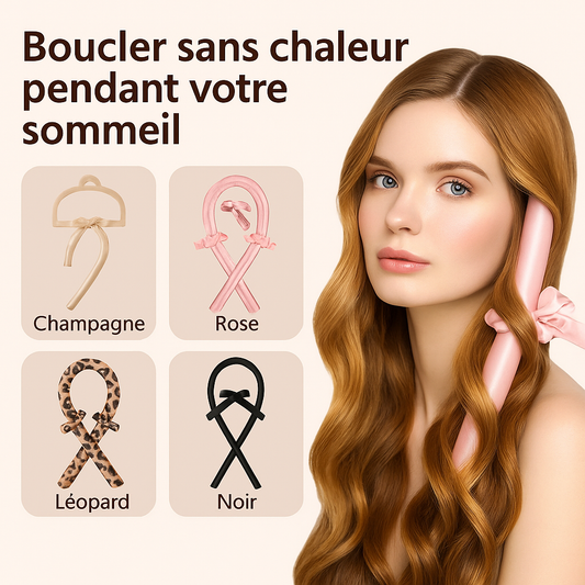 Fer à Boucler Sans Chaleur en Mousse – Boucles Douces Pendant le Sommeil