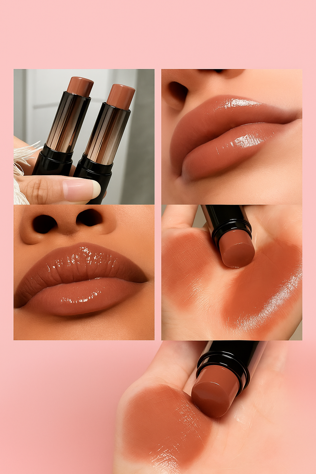 Rouge à Lèvres Brillant Marron Rouge – Hydratant & Longue Tenue