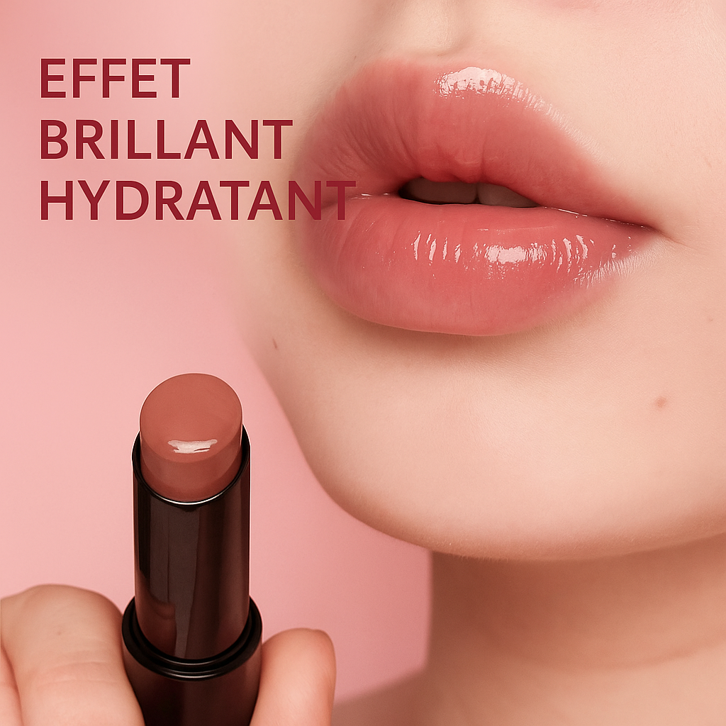 Rouge à Lèvres Brillant Marron Rouge – Hydratant & Longue Tenue