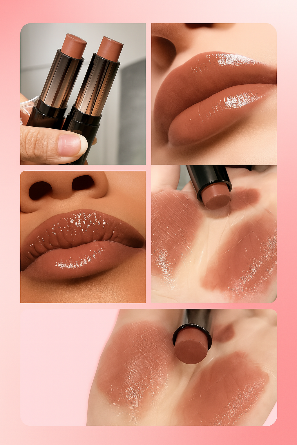 Rouge à Lèvres Brillant Marron Rouge – Hydratant & Longue Tenue