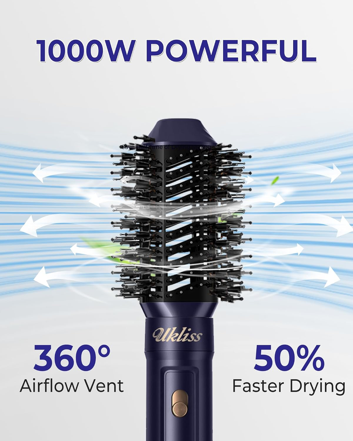 Hair Styler Set 6 En 1, UKILSS Airstyler Avec Sèche-Cheveux Ionique 1000W, Fer À Friser À Air, Brosses À Lisser Cheveux, Brosses Rondes, Hair Styler Brosses À Air Chaud Cadeaux Pour Femmes De Coiffage