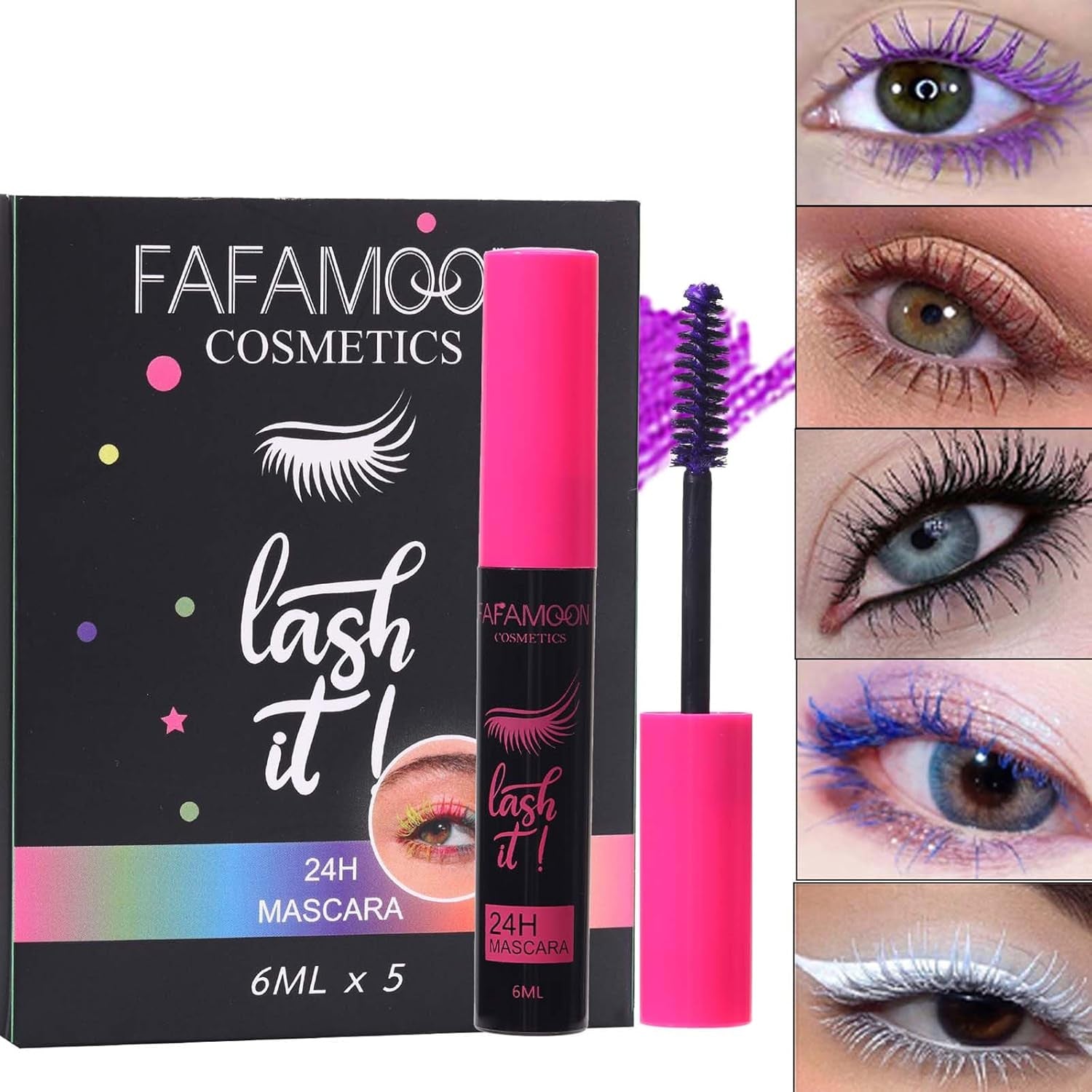 Set De Mascara Coloré,Mascara Volumateur Et Allongeant, Mascara Bouclé Longue Durée,Imperméable,Anti-Sueur,Sans Efflorescence,Multicolore Pour Les Yeux Des Femmes,Set De Mascara